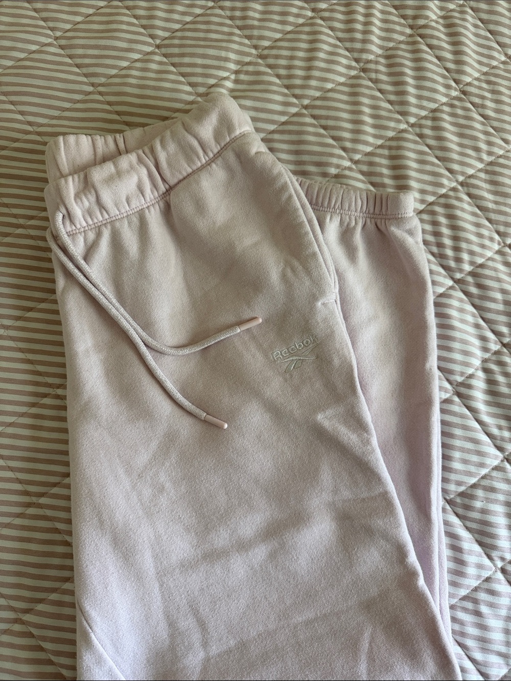 Reebok Light Pink Fleece Jogger Pants